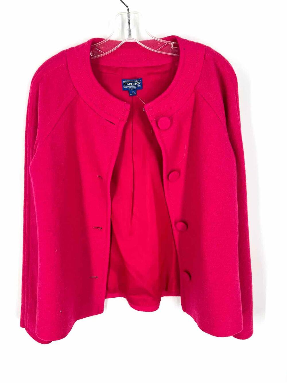 Pendleton Size S Hot Pink Wool Designer Jacket